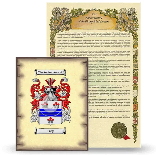 Trey Coat of Arms and Surname History Package