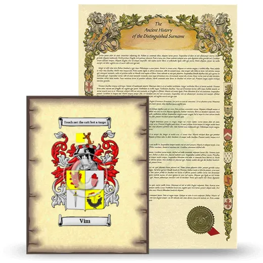Vim Coat of Arms and Surname History Package