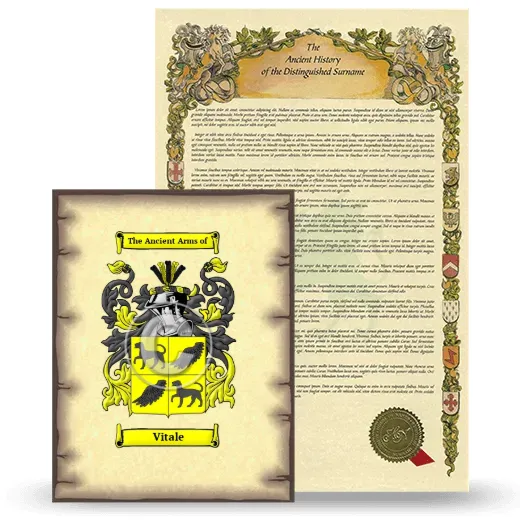 Vitale Coat of Arms and Surname History Package