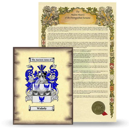 Wakely Coat of Arms and Surname History Package