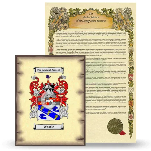Wastle Coat of Arms and Surname History Package