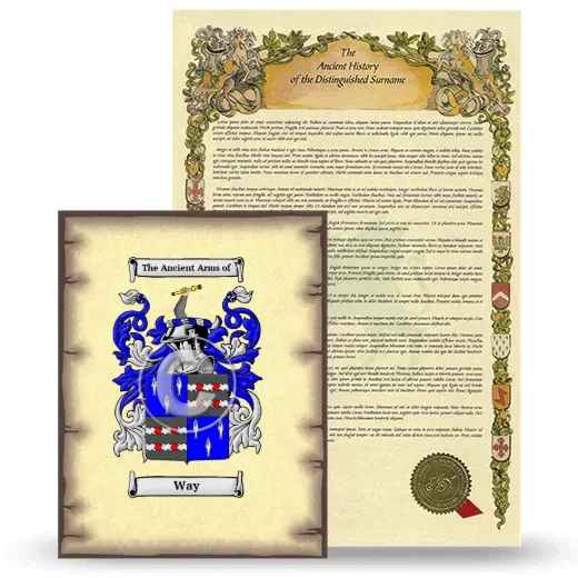 Way Coat of Arms and Surname History Package