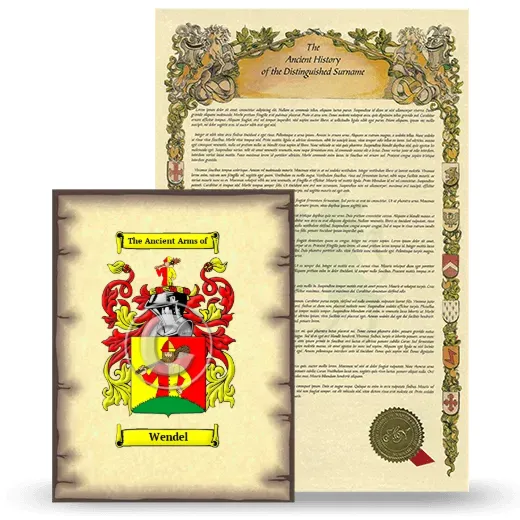 Wendel Coat of Arms and Surname History Package