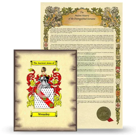 Wensley Coat of Arms and Surname History Package