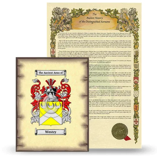 Westry Coat of Arms and Surname History Package