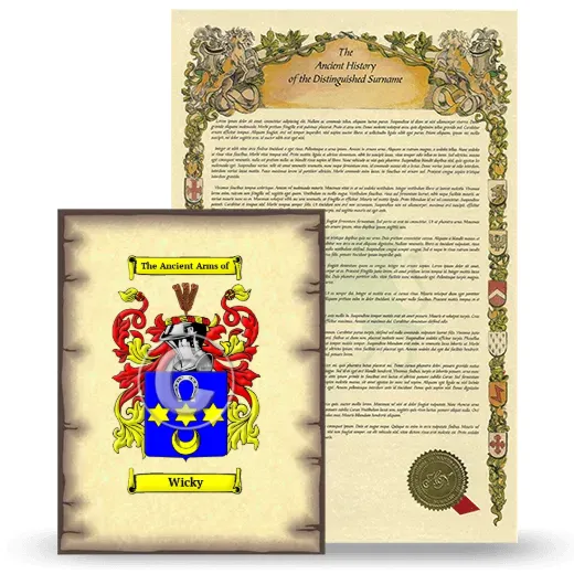 Wicky Coat of Arms and Surname History Package