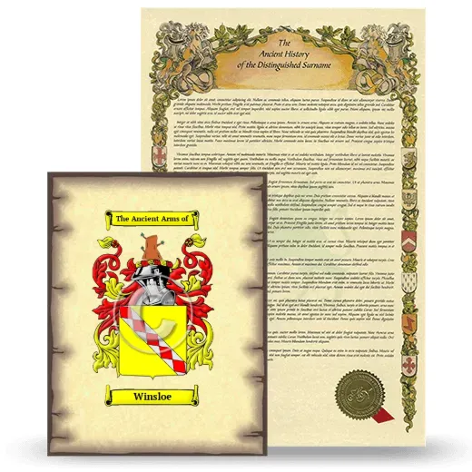Winsloe Coat of Arms and Surname History Package