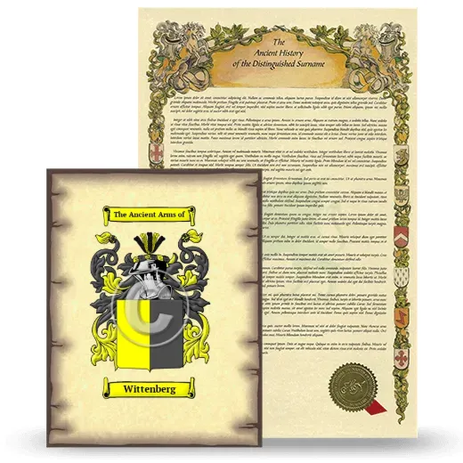 Wittenberg Coat of Arms and Surname History Package
