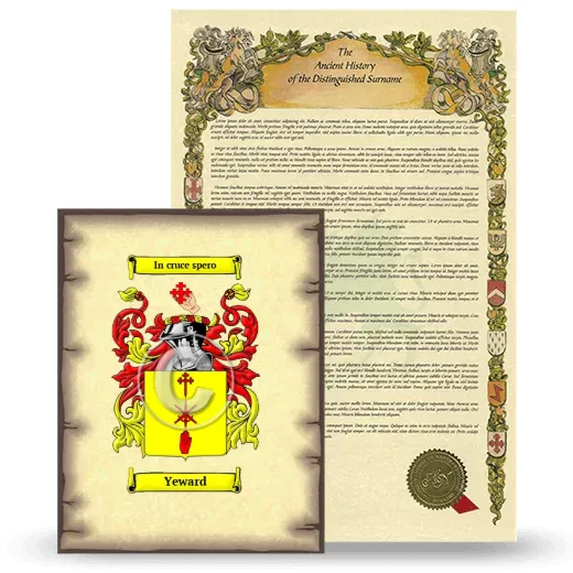 Yeward Coat of Arms and Surname History Package