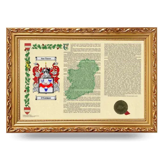 O'Cormac Armorial Landscape Framed - Gold