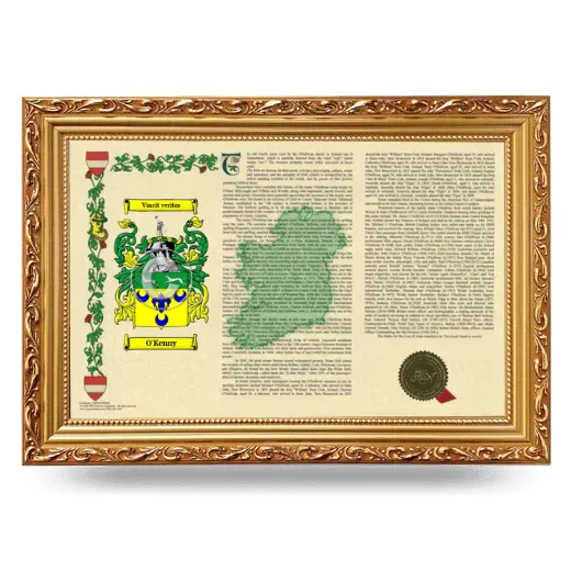 O'Kenny Armorial Landscape Framed - Gold