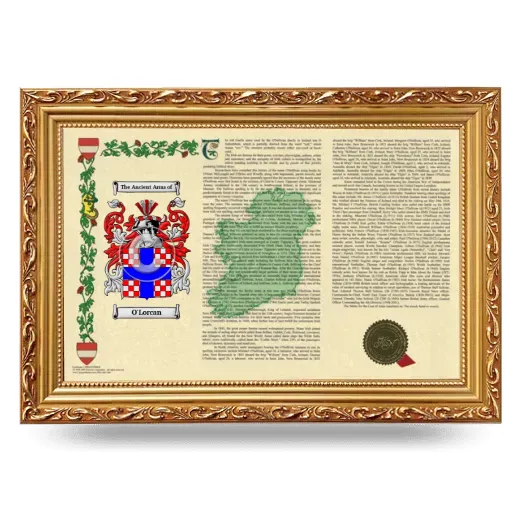 O'Lorcan Armorial Landscape Framed - Gold