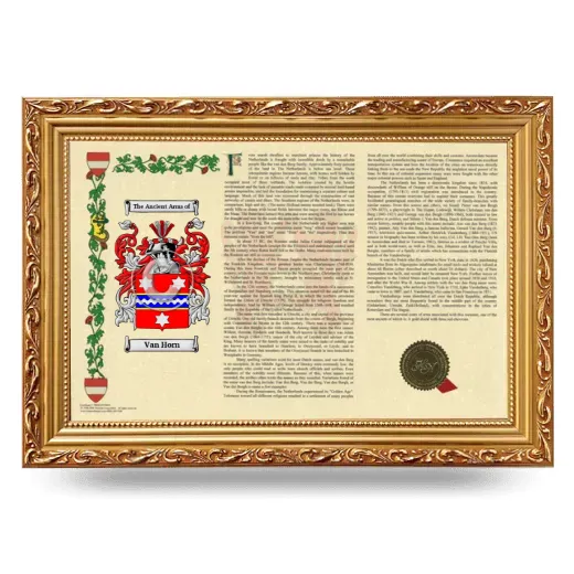 Van Horn Armorial Landscape Framed - Gold