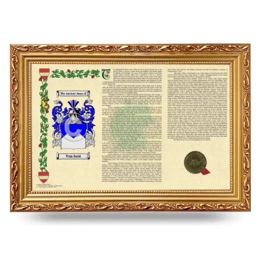 Van Sant Armorial Landscape Framed - Gold