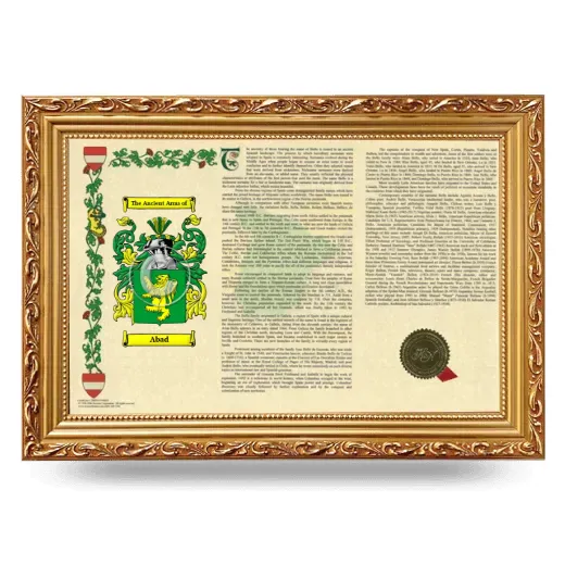 Abad Armorial Landscape Framed - Gold