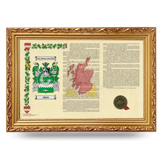 Abeee Armorial Landscape Framed - Gold