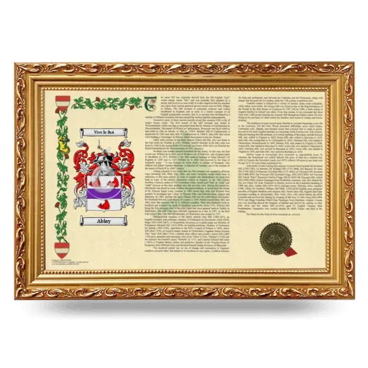 Ablay Armorial Landscape Framed - Gold