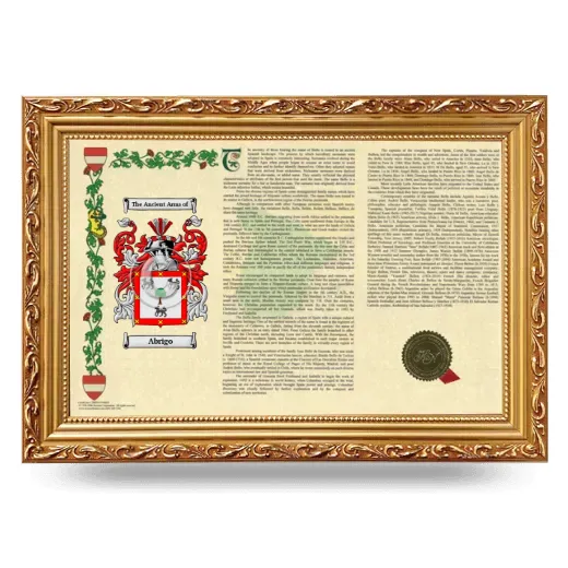 Abrigo Armorial Landscape Framed - Gold