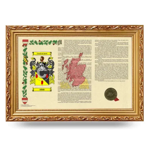 Adair Armorial Landscape Framed - Gold