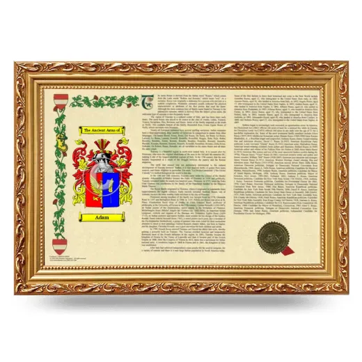 Adam Armorial Landscape Framed - Gold