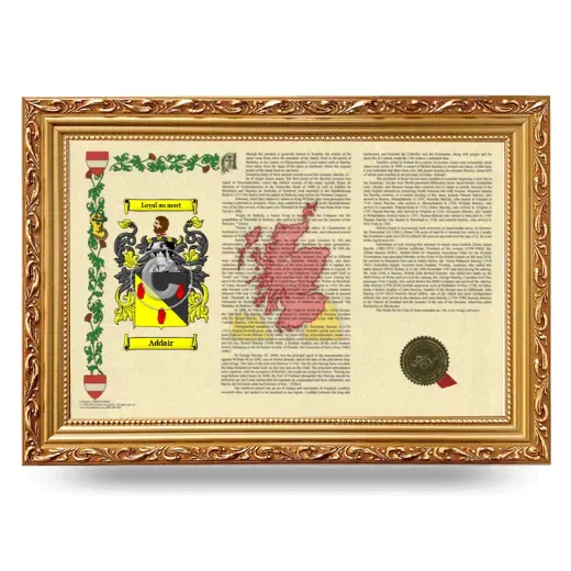 Addair Armorial Landscape Framed - Gold