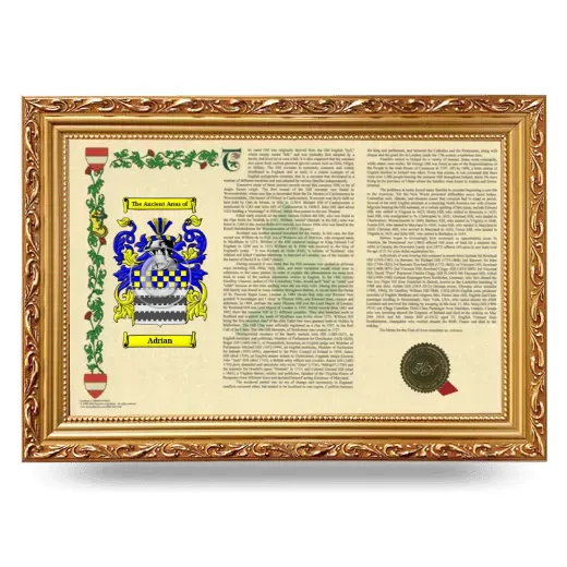 Adrian Armorial Landscape Framed - Gold