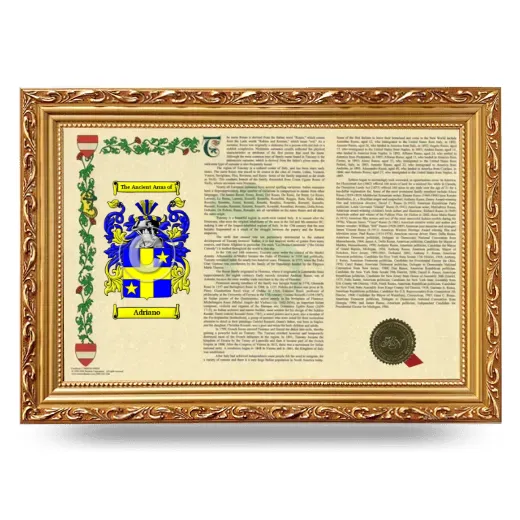 Adriano Armorial Landscape Framed - Gold