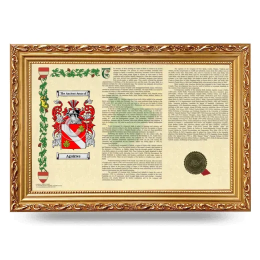 Aguirres Armorial Landscape Framed - Gold