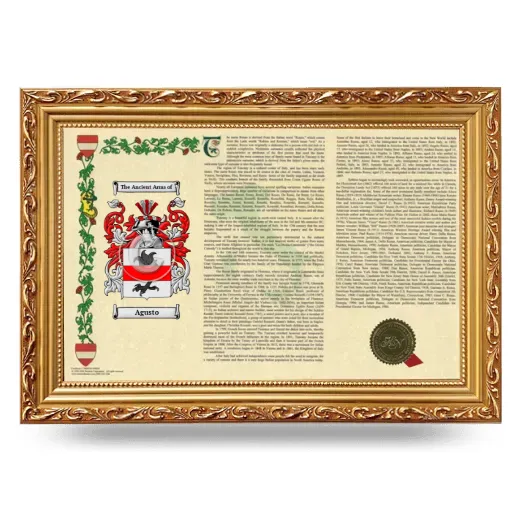 Agusto Armorial Landscape Framed - Gold