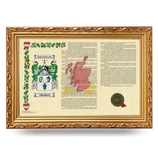 Aikenhead Armorial Landscape Framed - Gold