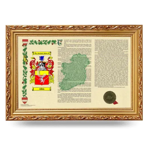Ailan Armorial Landscape Framed - Gold
