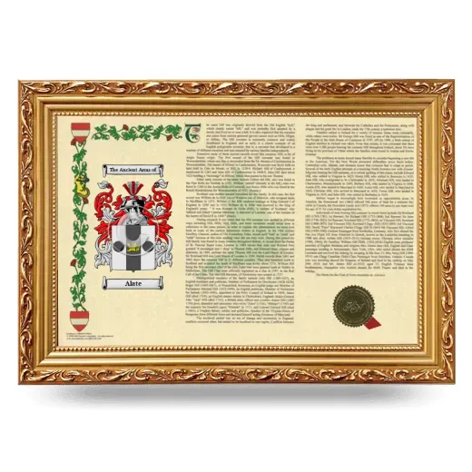 Alate Armorial Landscape Framed - Gold