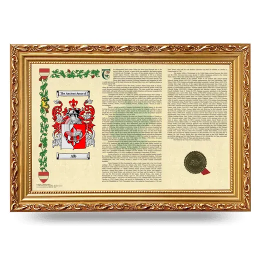 Alb Armorial Landscape Framed - Gold