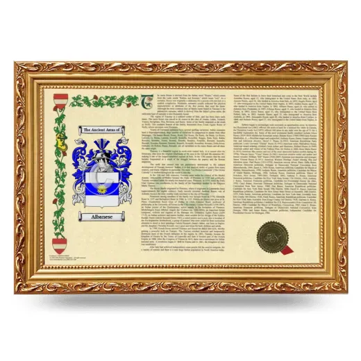 Albanese Armorial Landscape Framed - Gold
