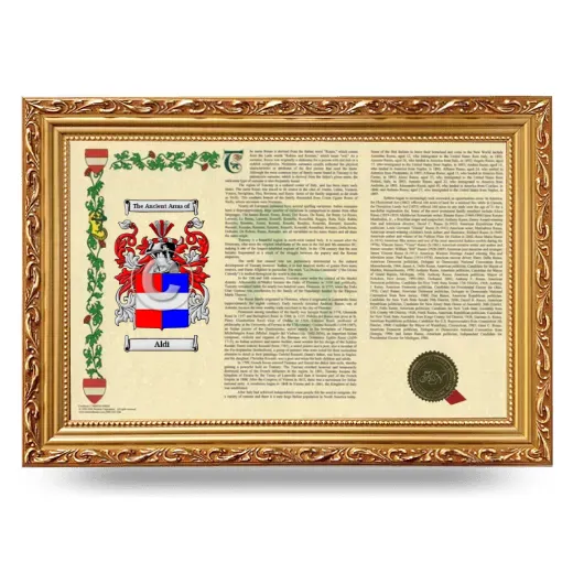 Aldi Armorial Landscape Framed - Gold