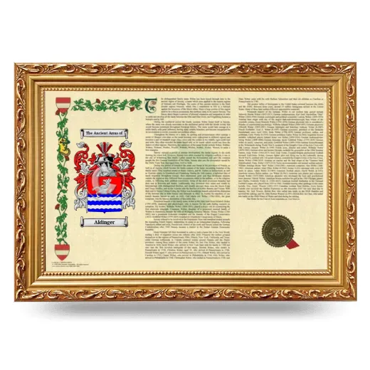Aldinger Armorial Landscape Framed - Gold