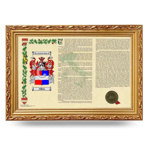 Aldino Armorial Landscape Framed - Gold