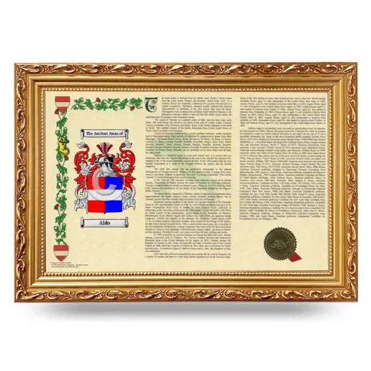 Aldo Armorial Landscape Framed - Gold