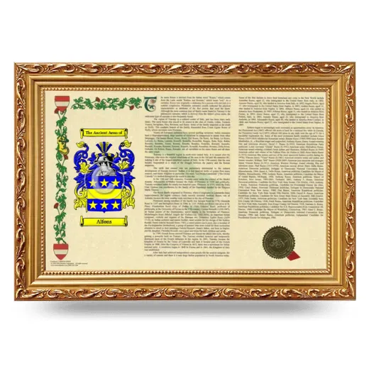 Alfons Armorial Landscape Framed - Gold