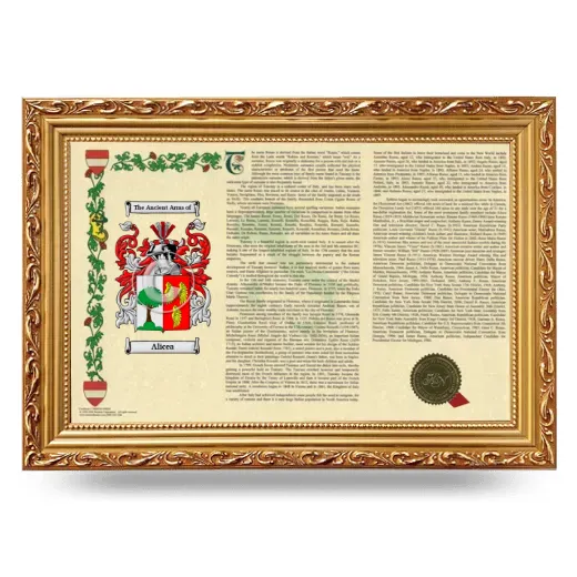 Alicea Armorial Landscape Framed - Gold