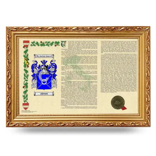Aliverti Armorial Landscape Framed - Gold