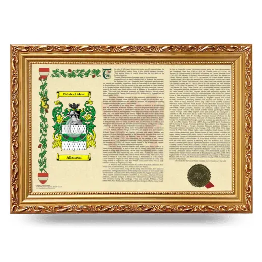 Allanson Armorial Landscape Framed - Gold
