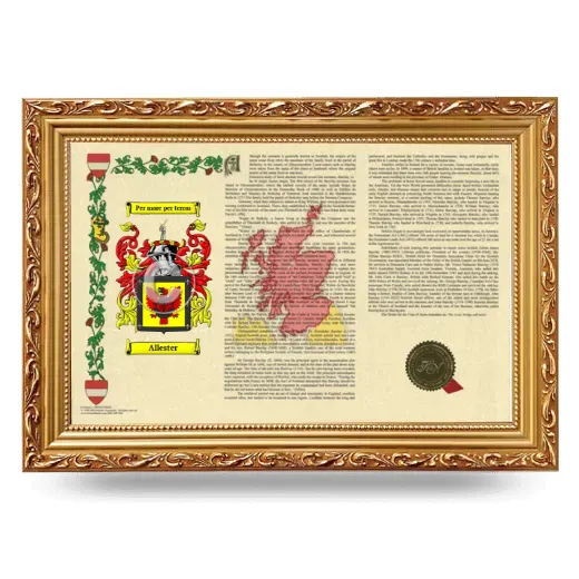 Allester Armorial Landscape Framed - Gold