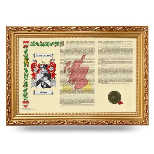 Allister Armorial Landscape Framed - Gold