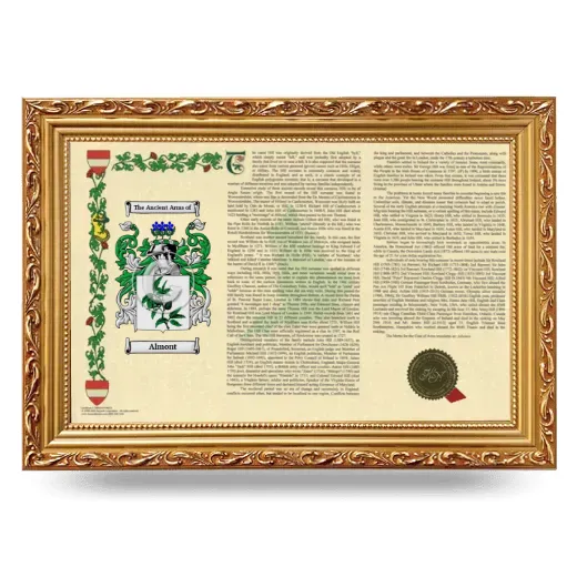 Almont Armorial Landscape Framed - Gold