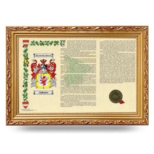 Alphonso Armorial Landscape Framed - Gold
