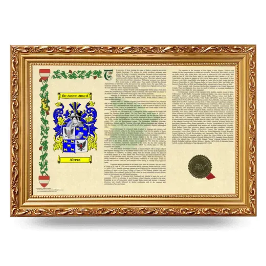 Alteza Armorial Landscape Framed - Gold