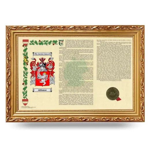 Althouse Armorial Landscape Framed - Gold