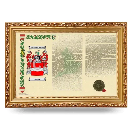 Altone Armorial Landscape Framed - Gold