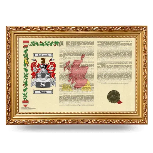 Alyson Armorial Landscape Framed - Gold